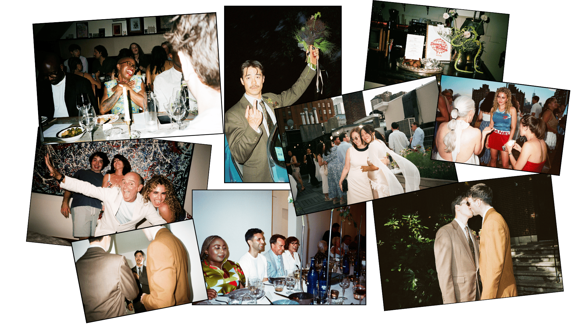 NYC wedding photographer color 35mm film collage — The Little One single-camera package by Lana Dubkova